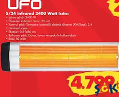 UFO S/24 INFRARED 2400 WATT ISITICI fiyat ve kampanya bilgisi